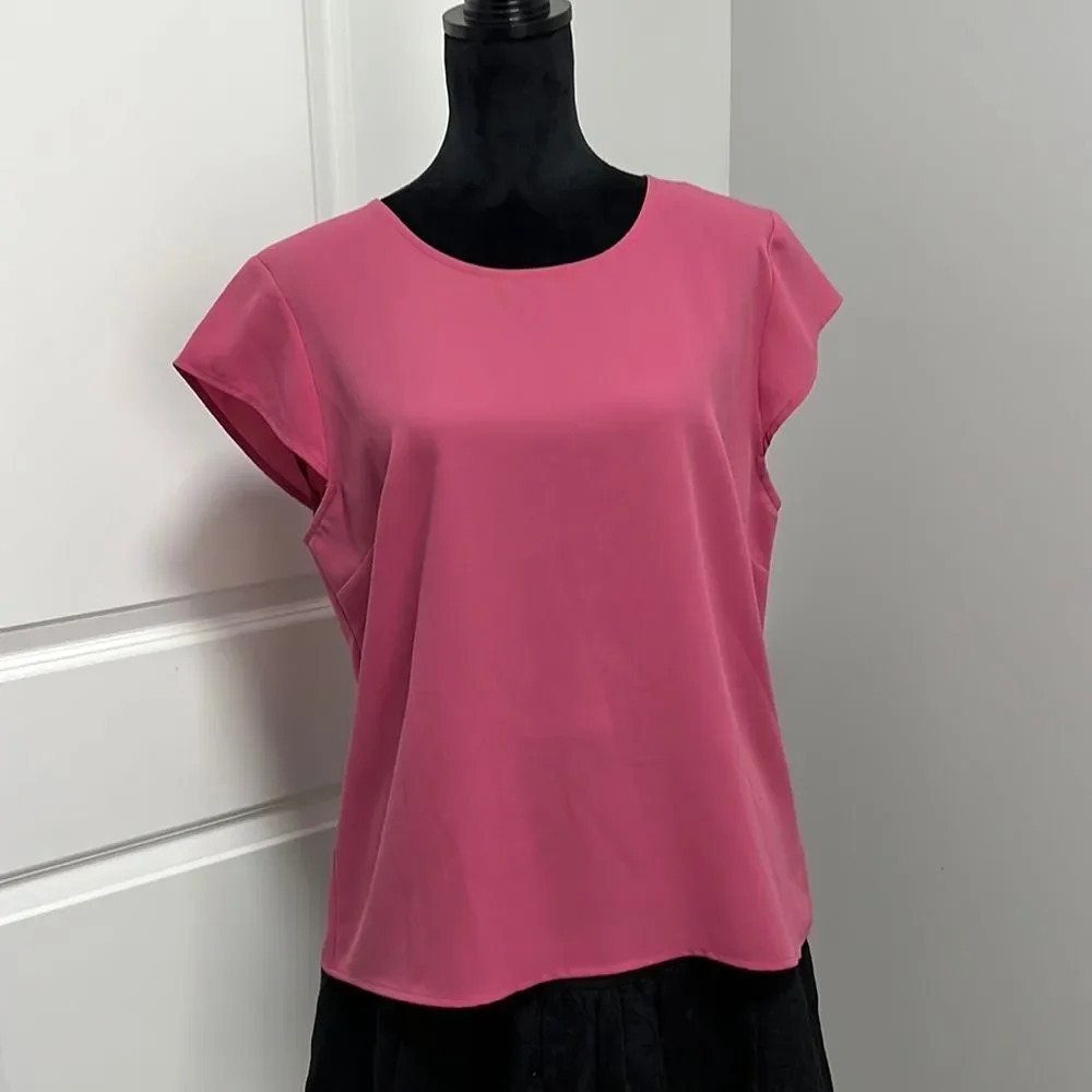 Alex Marie Women’s Blouse pink short sleeve size L